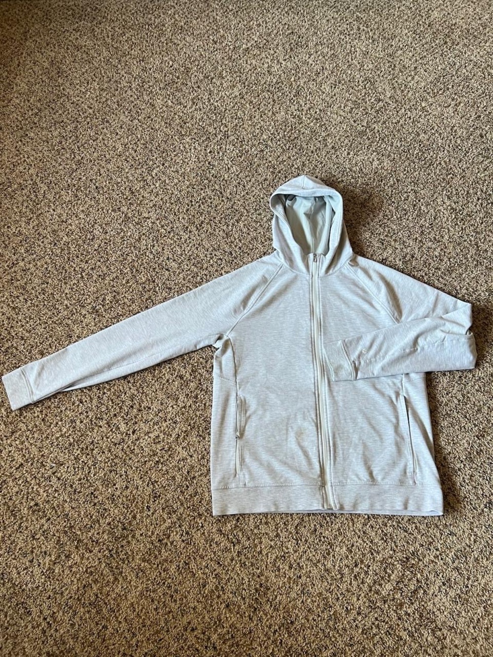 lululemon athletica Men's Light Gray Full-Zip Hoodie